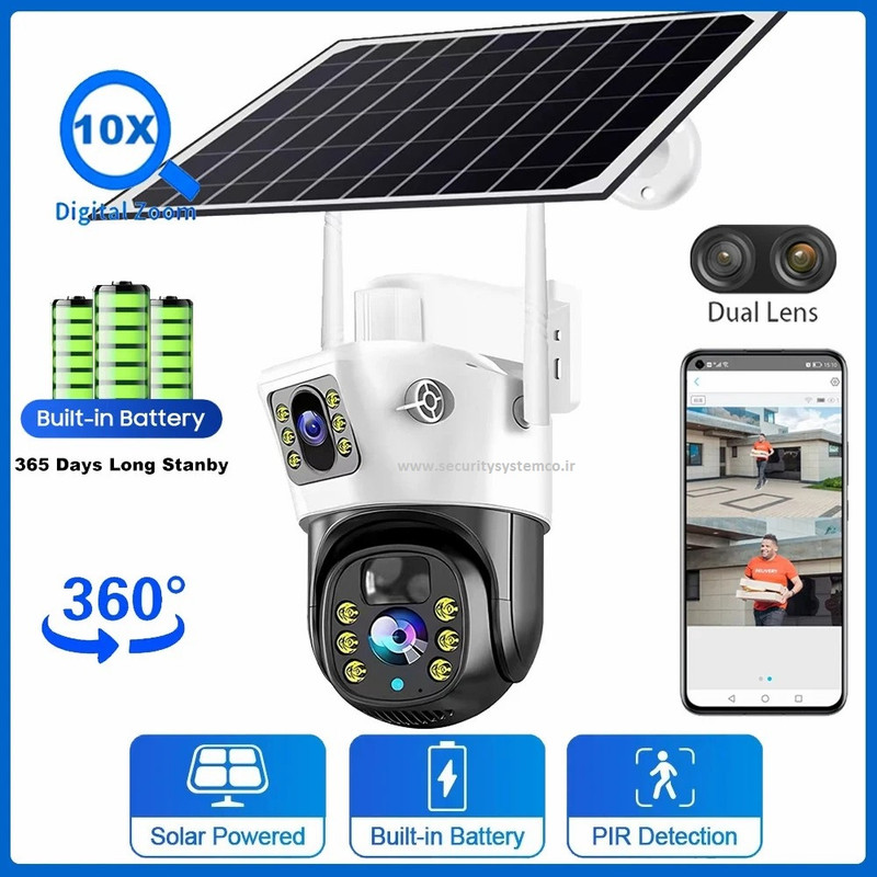 دوربین خورشیدی دو لنزه سیمکارتی 4g